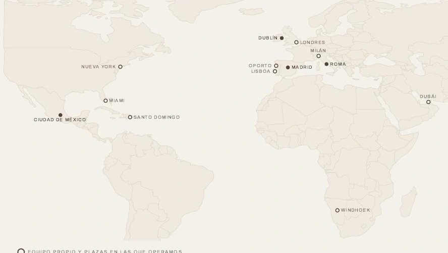 Presencia de Iberolat en Europa, América, Emiratos y Namibia